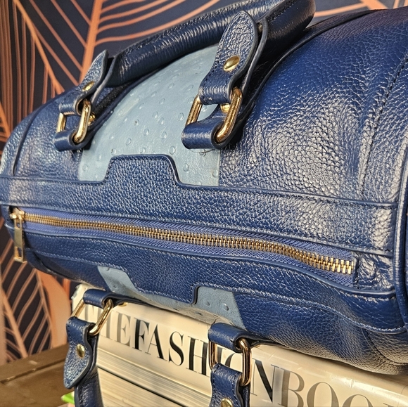 MAXINE COUTURE VINTAGE PEBBLED LEATHER DOCTOR HANDBAG - Picture 3 of 9